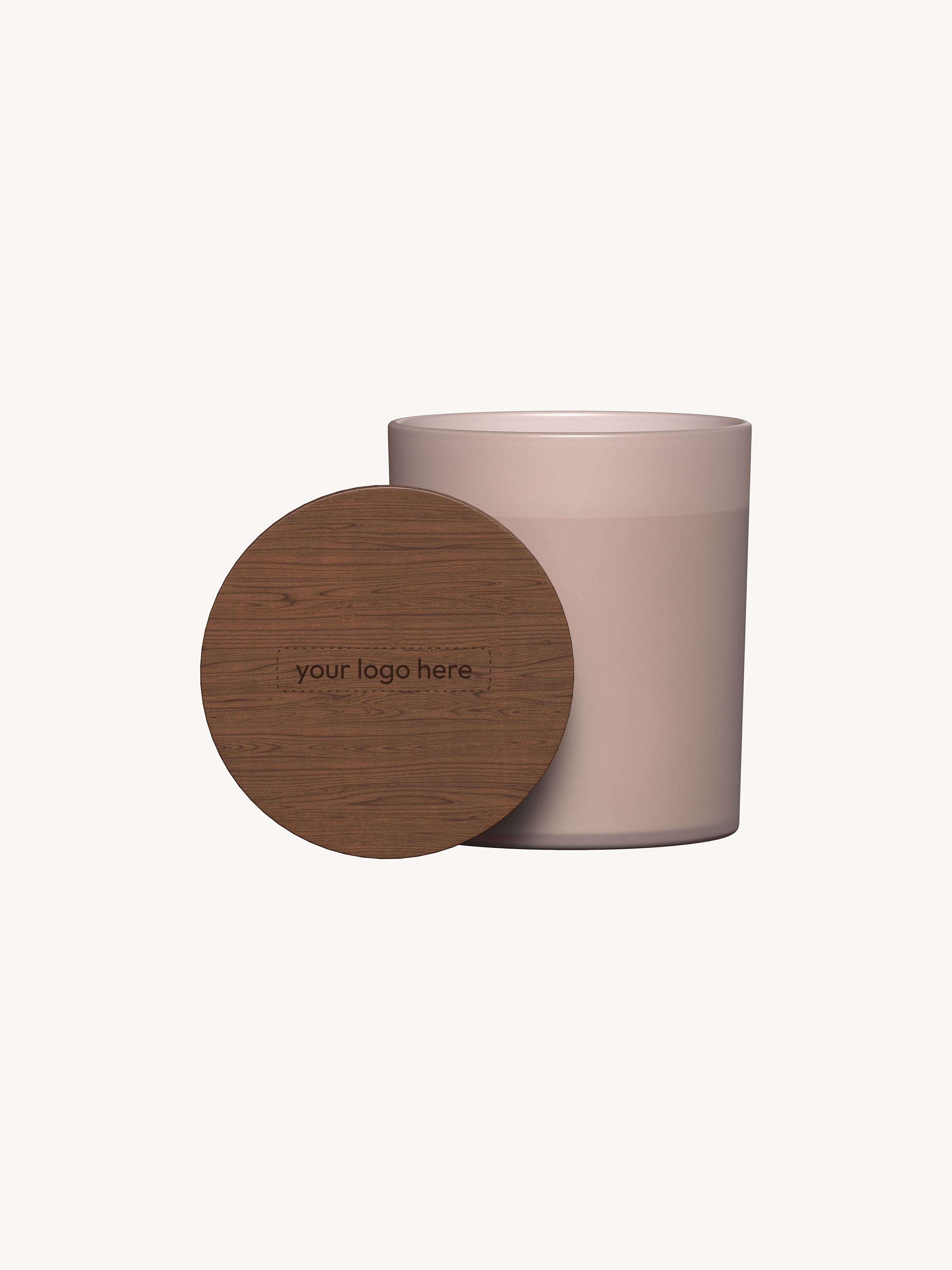 Wood Lid Glass Candle 10oz