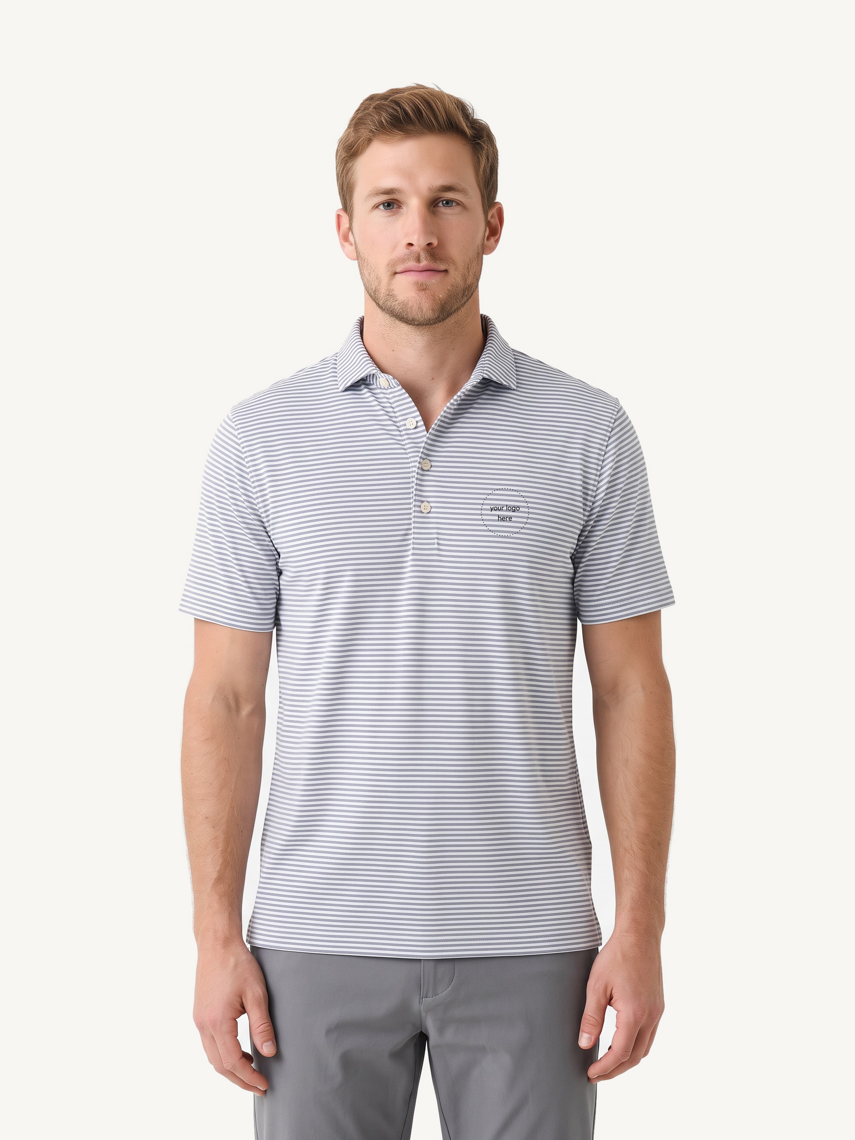 Johnnie-O Men's Stetsons Striped Polo
