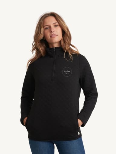 Marine Layer Women's Corbet Quilted 1/4 Zip Pullover
