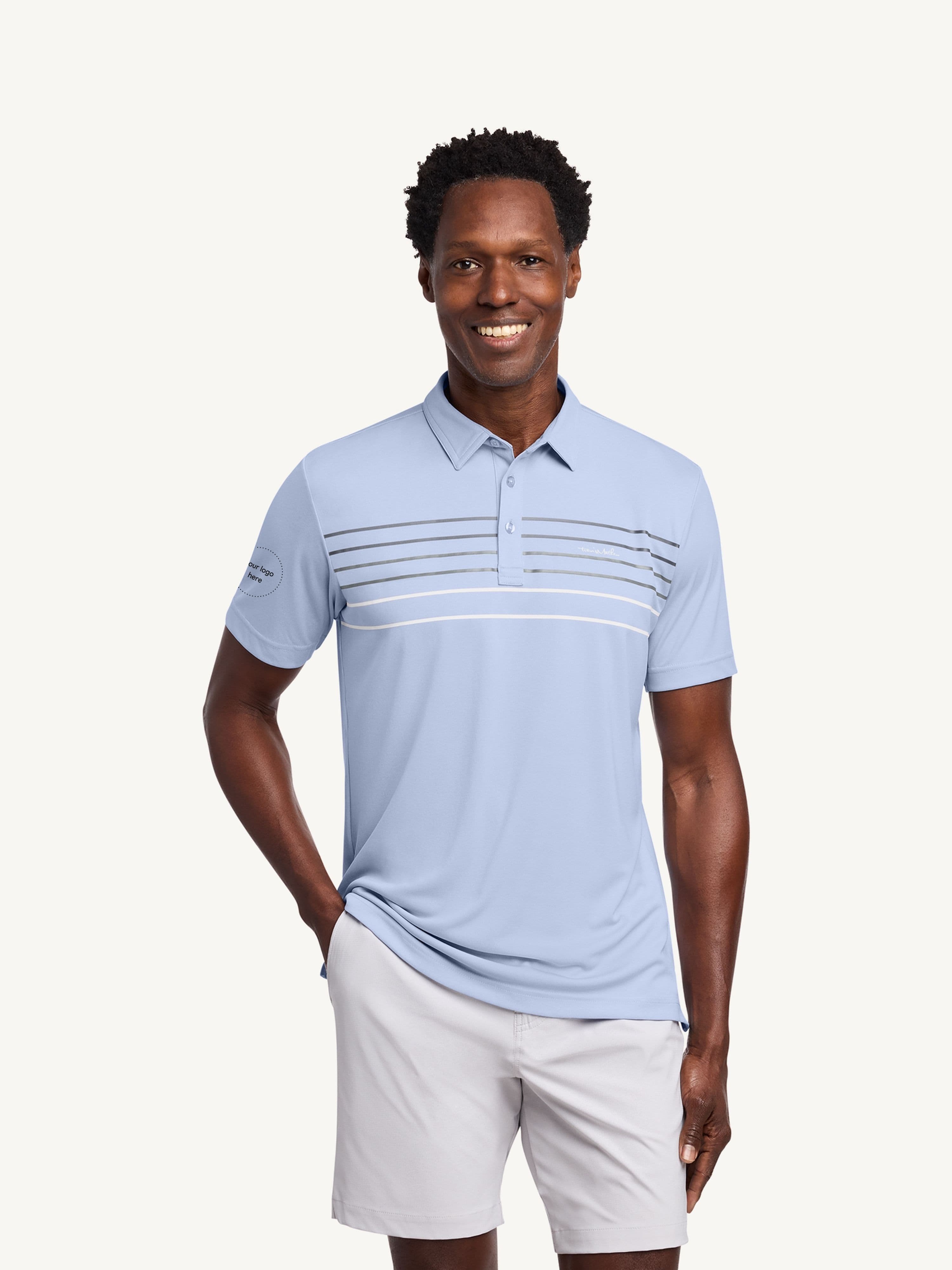 TravisMathew Coto Performance Chest Stripe Polo