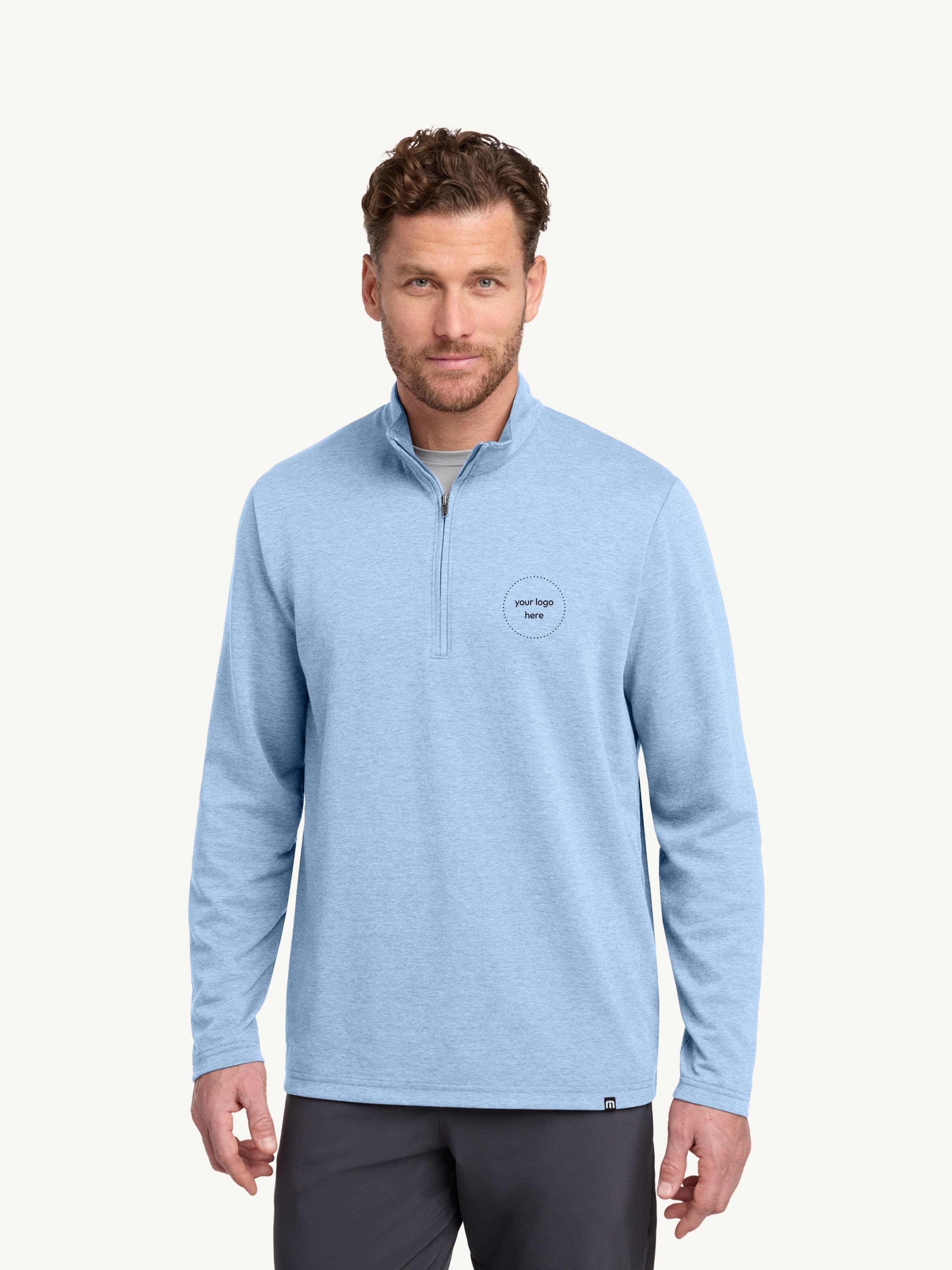 TravisMathew Coveside 1/4-Zip with a custom logo