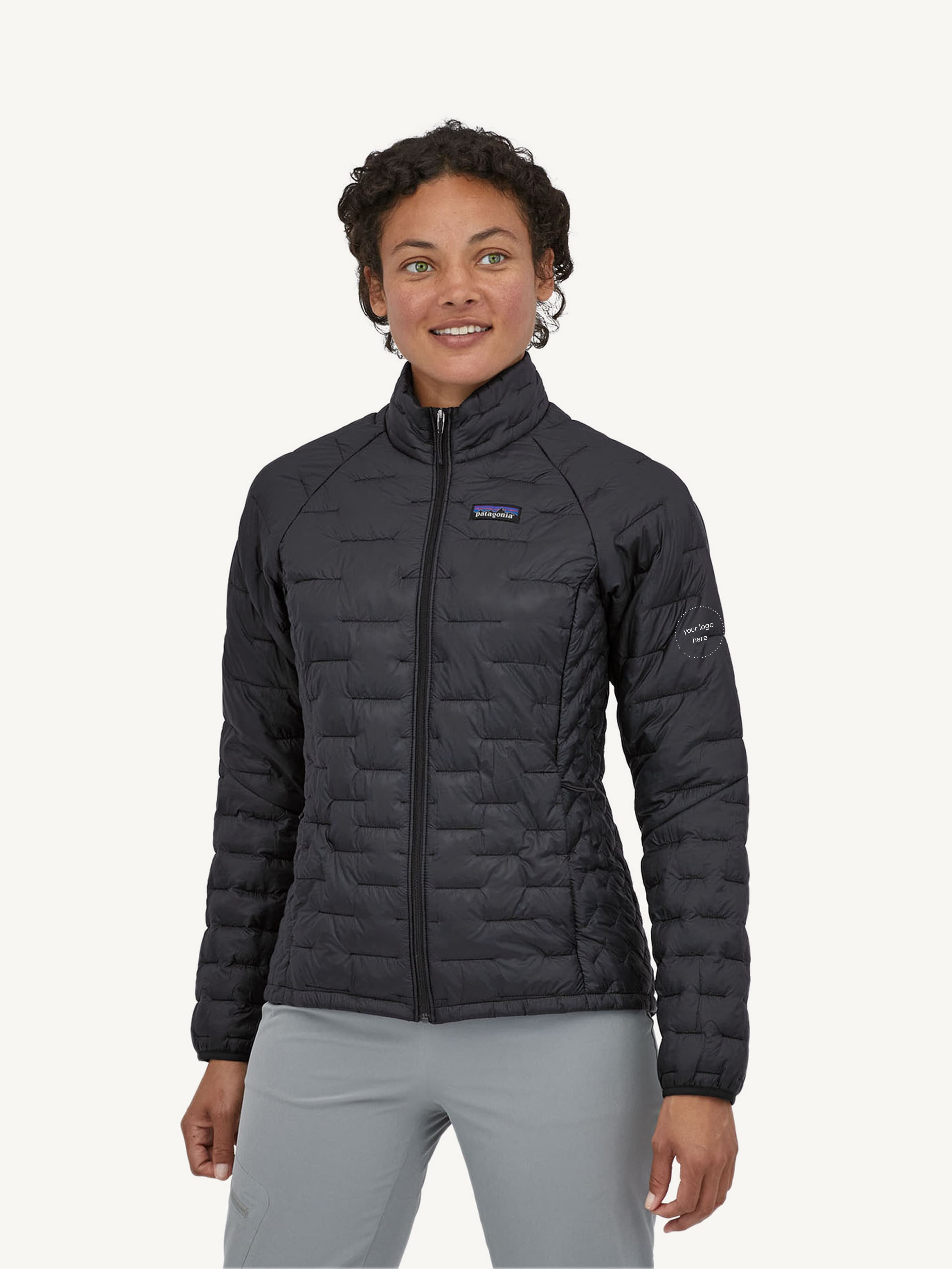 Patagonia Women's Micro Puff Jacket with a custom logo