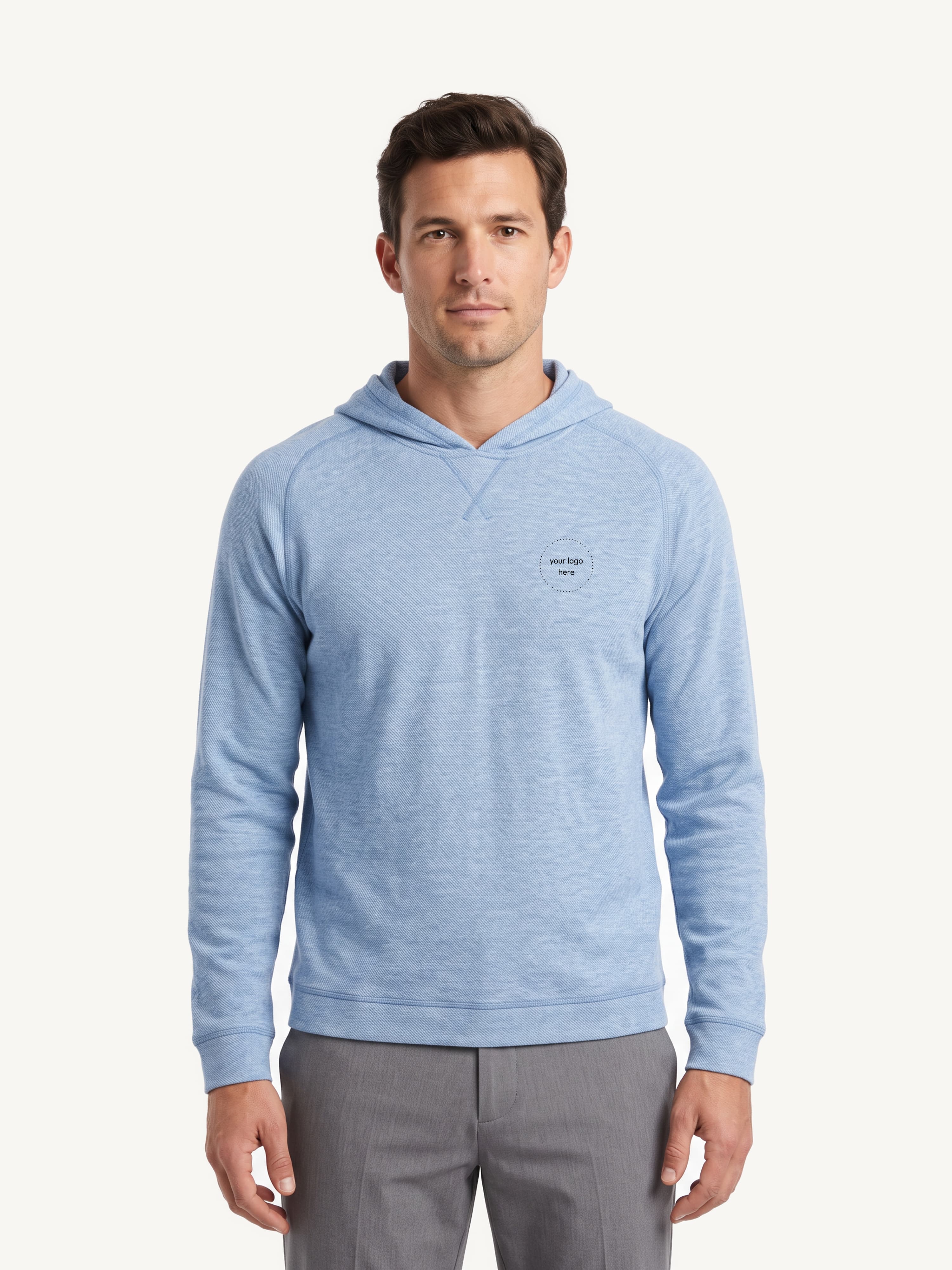Johnnie-O Men's Cotton Blend Hoodie with a custom logo