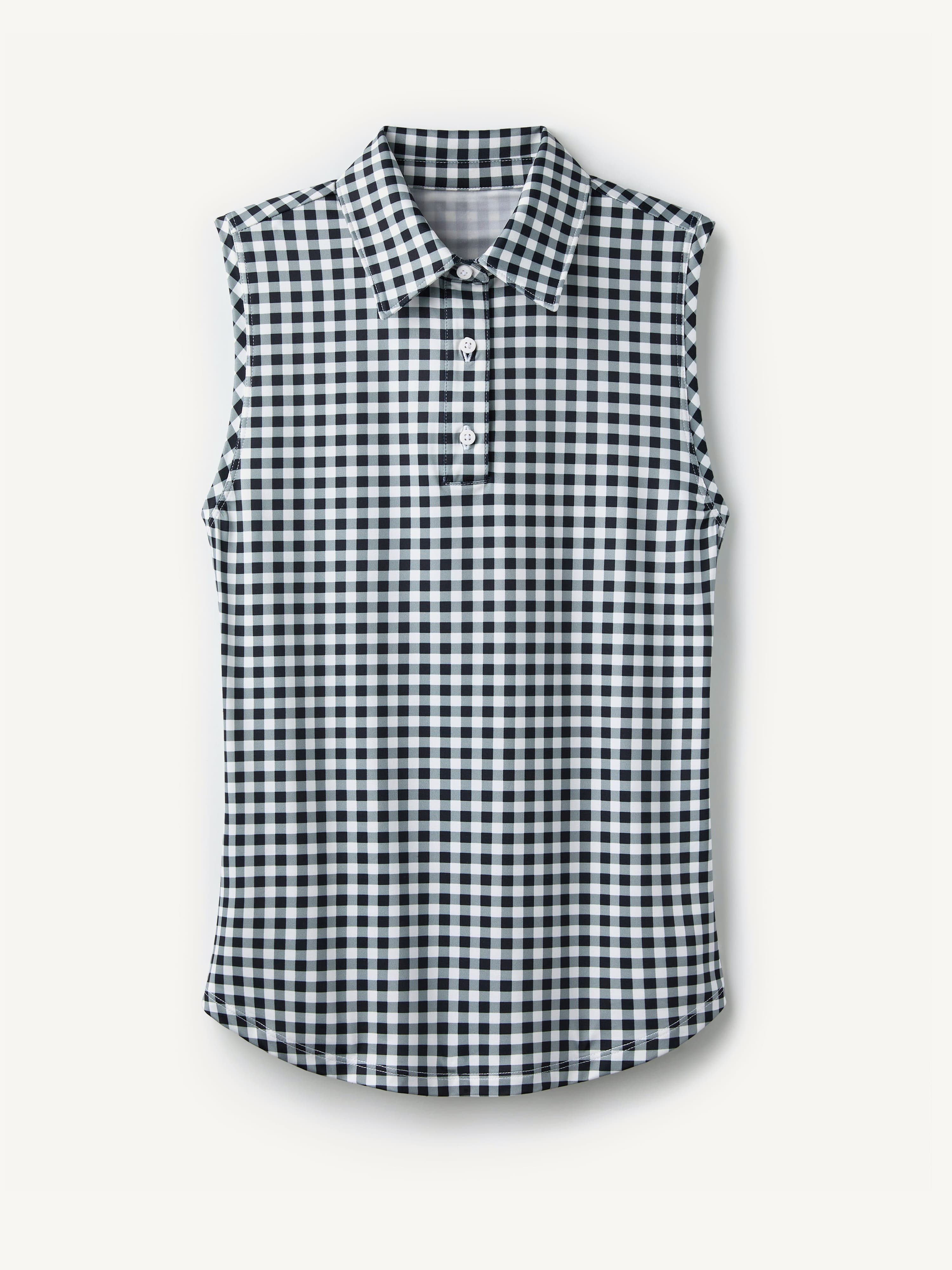 Rhone Women's Course To Court Sleeveless Polo Gingham