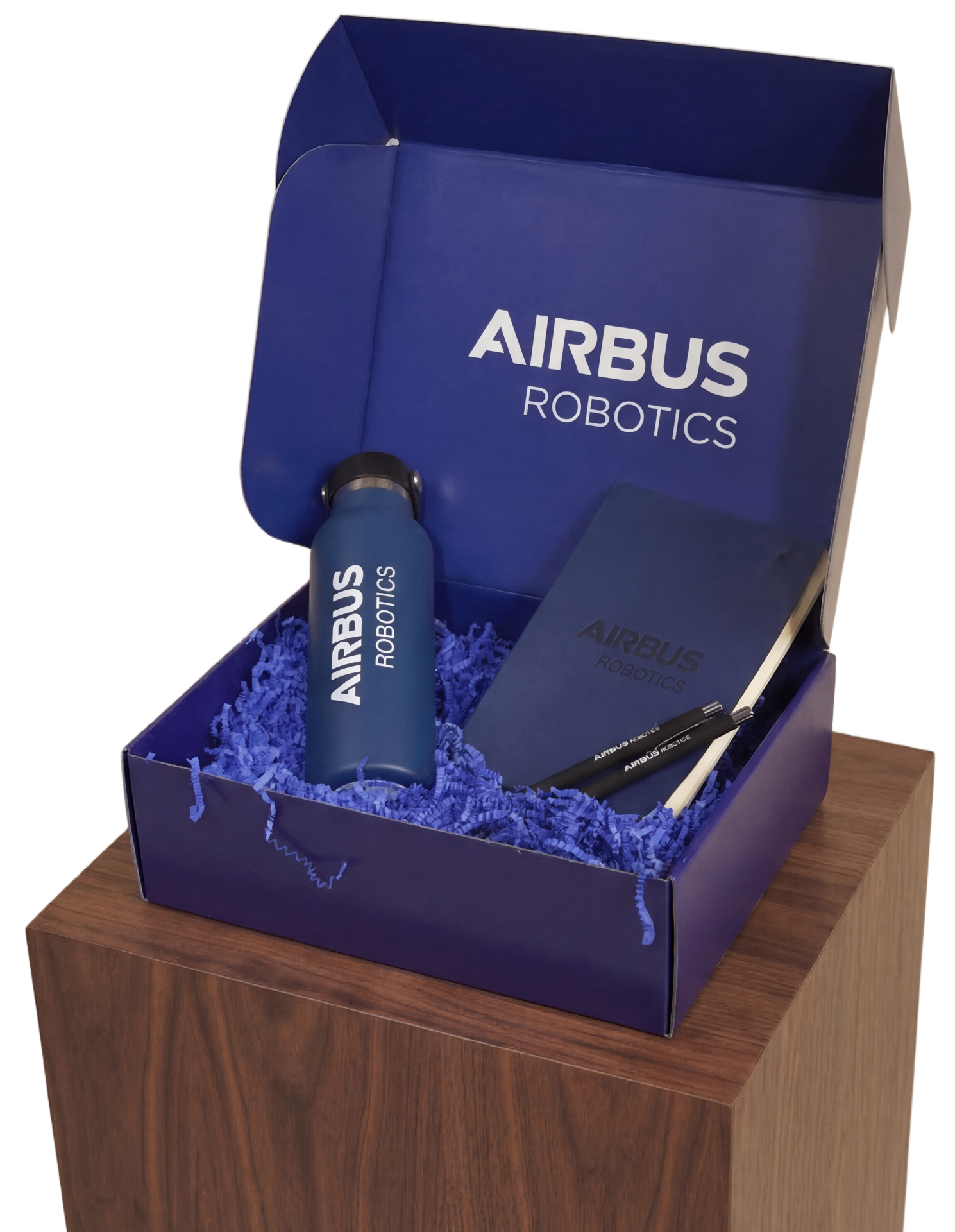 Branded new hire kit packed in a custom box