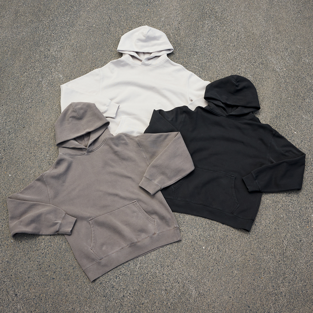 Premium quality hoodies in white, gray and black