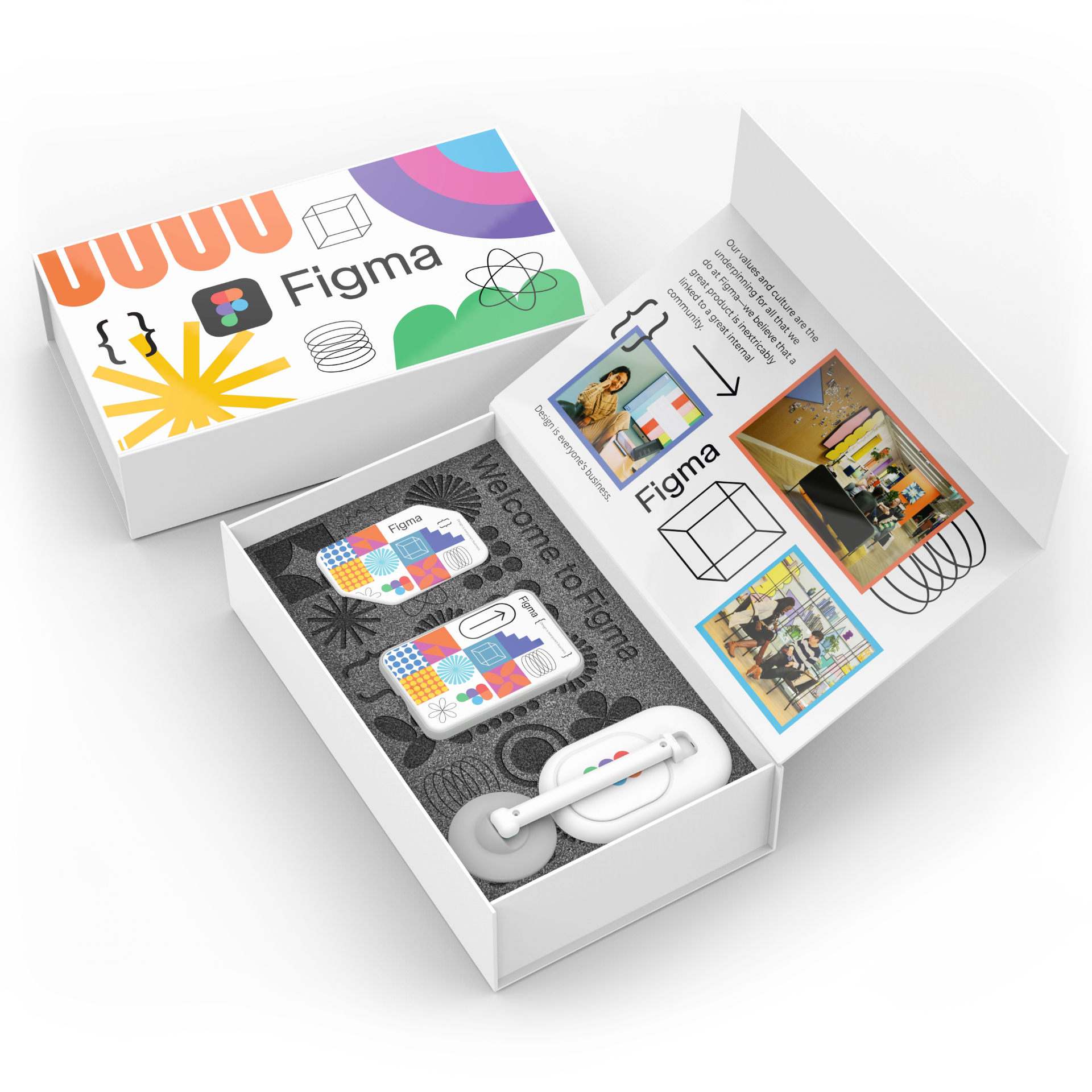 Figma welcome kit in Merchwell Reserve packaging